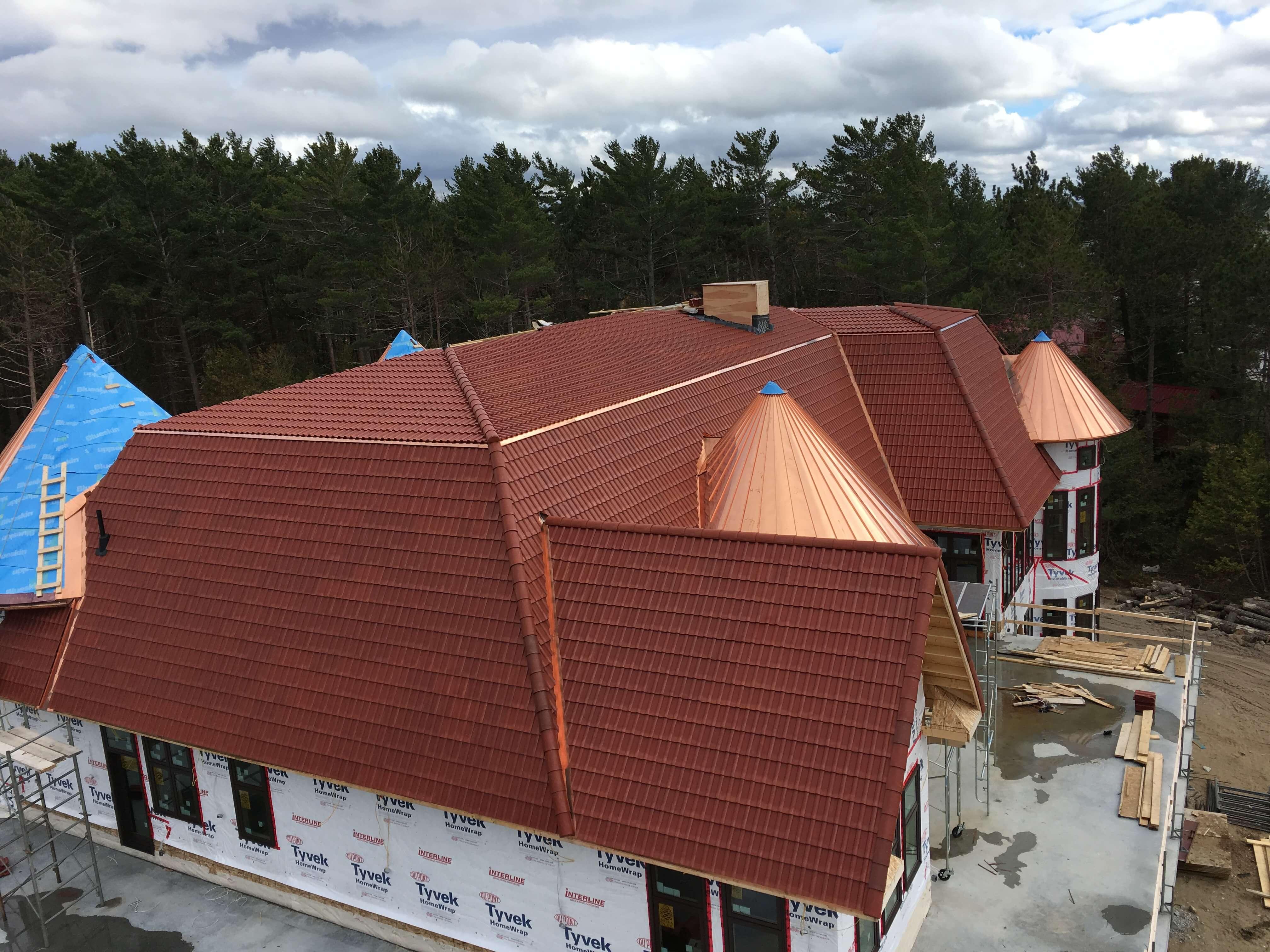 Plastic and Copper Roofing Project
