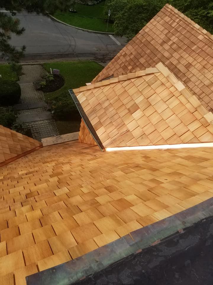 Cedar and Copper Roofing Project